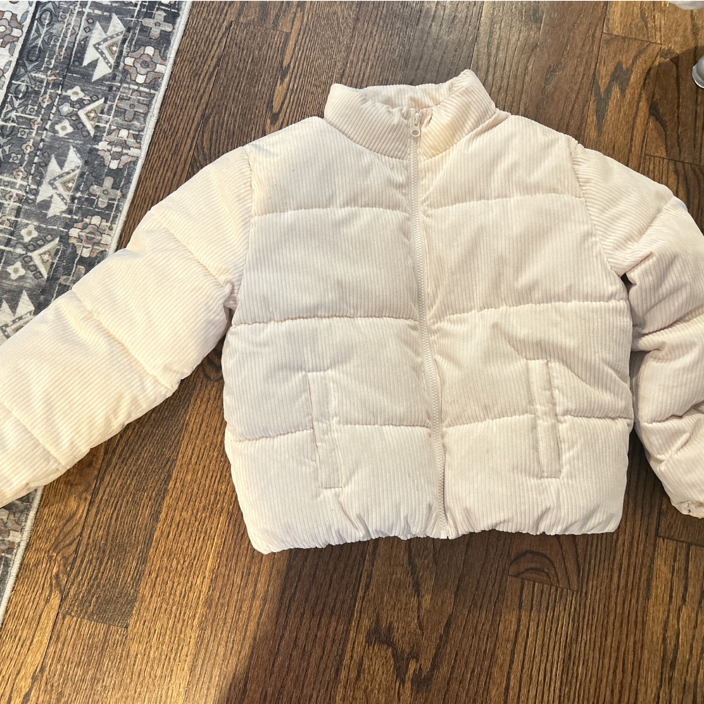 Kids Cream Puffer Jacket
